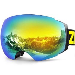 Zionor X4 Ski Snowboard Snow Goggles Magnet Dual Layers Lens Spherical Design Anti-Fog UV Protec ...
