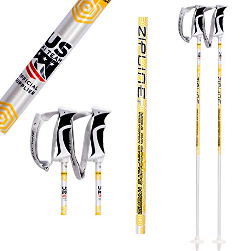 Zipline Ski Poles Kevlar Graphite Hybrid Composite Podium 14.0 K U.S. Freestyle Ski Team Officia ...