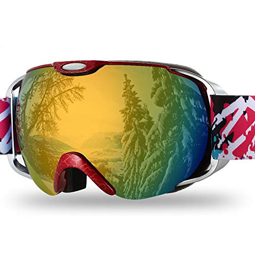 Lixada Ski Goggles,Snowboard Goggles UV Protection Anti-Fog Snow Goggles Helmet Compatible Spher ...