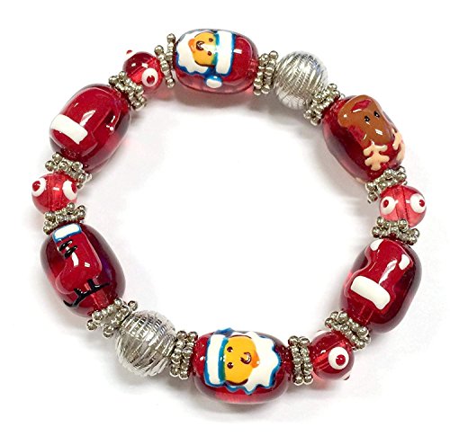 Linpeng Christmas Bracelet 13x17mm Santa, Santa’s Hat, Ski Boots, Christmas Stocking Reind ...