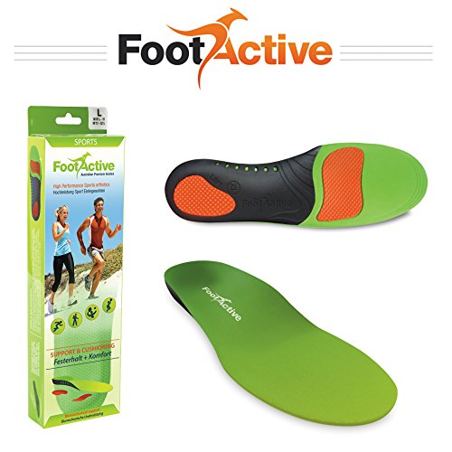 FootActive SPORTS Insoles – High Impact Full Length Advanced Orthotic Arch-Support Insoles ...