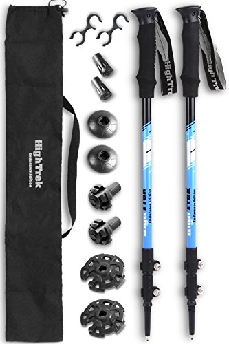 High Trek Ultralight Trekking Poles w/Sweat Absorbing EVA Grips – 2 pc Pack – Your C ...