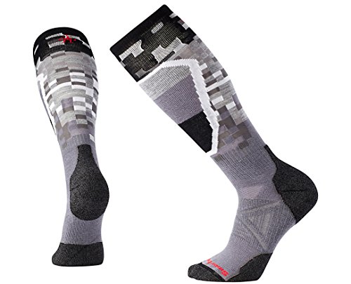 SmartWool Men’s PhD Ski Medium Pattern Socks (Graphite) Large