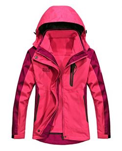 MOERDENG Women’s Mountain Waterproof Ski Jacket Outdoor Windproof Snow Jacke