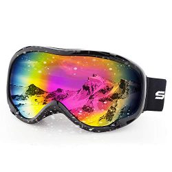 Hubo Sport Ski Goggles for Men Women Adult,Ski Snowboard Goggles of Dual Lens with Anti Fog for  ...