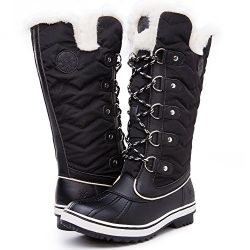 Kingshow Women’s Globalwin Black1711 Waterproof Winter Boots – 7 D(M) US Women’s